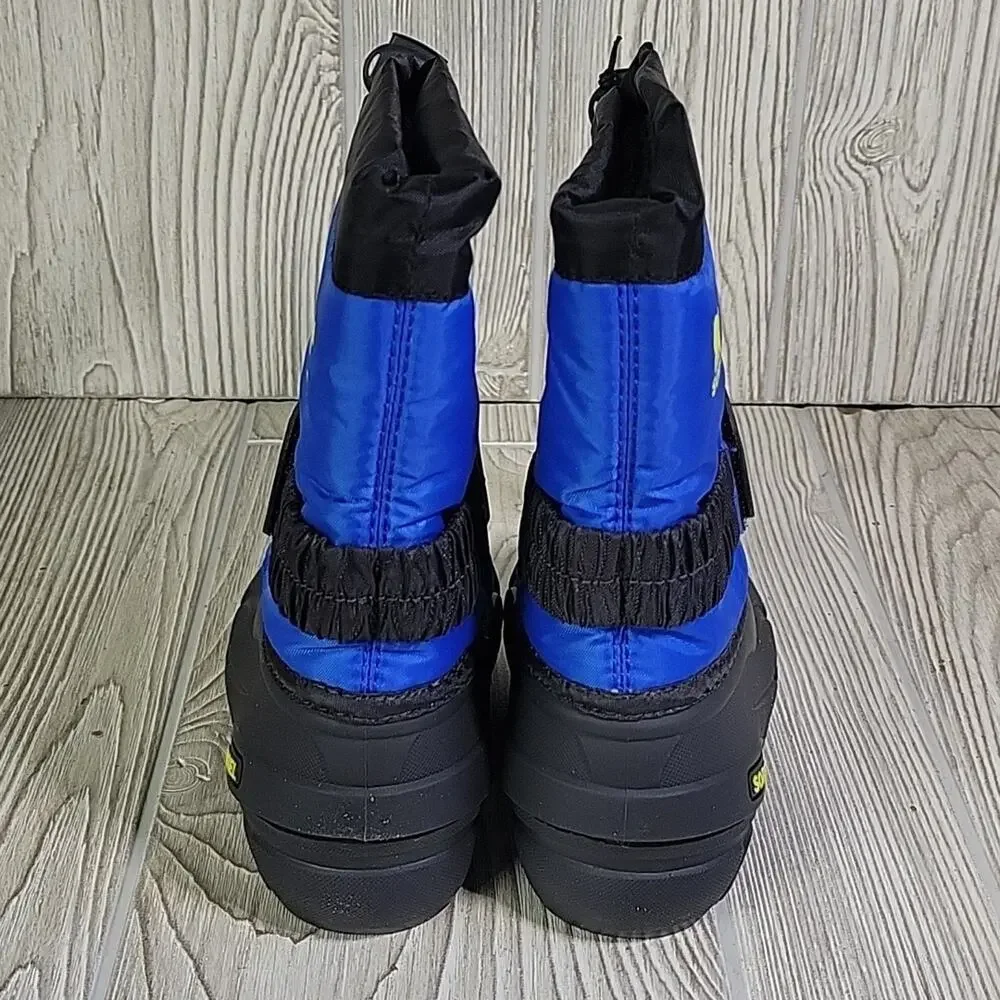 Sorel Kids Flurry Snow Boots Black & Super Blue Toddler Size 8 NEW